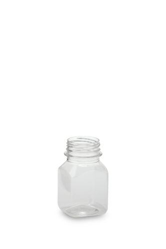 GARRAFA QUADRADA 125 ML PET CRISTAL MZ53